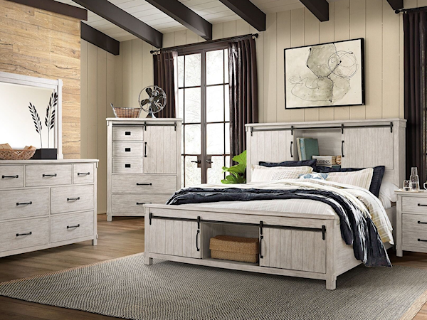 YELLOWSTONE WHITE 4 PC QUEEN | BEDROOM SET