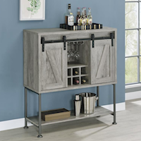 DRIFTWOOD GREY BAR CABINET |