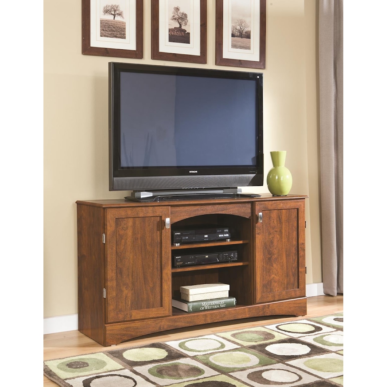 Kith Furniture Entertainment Stands 54" CHERRY ENTERTAINMENT | CENTER ASSEMBLED
