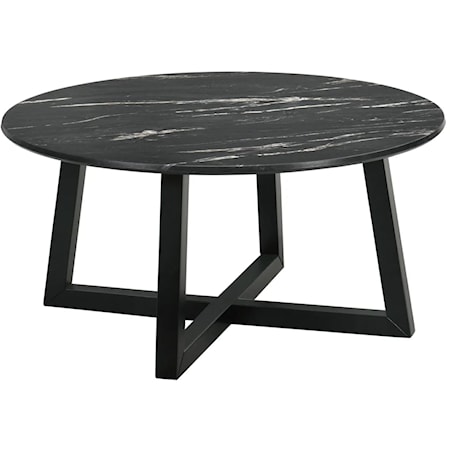 SKYLAR GREY ROUND COFFEE TABLE |