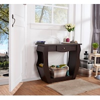 BROWN 1 DRAWER CONSOLE TABLE |
