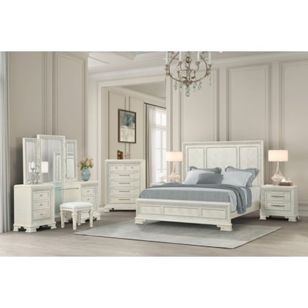 NOVA WHITE QUEEN BED |