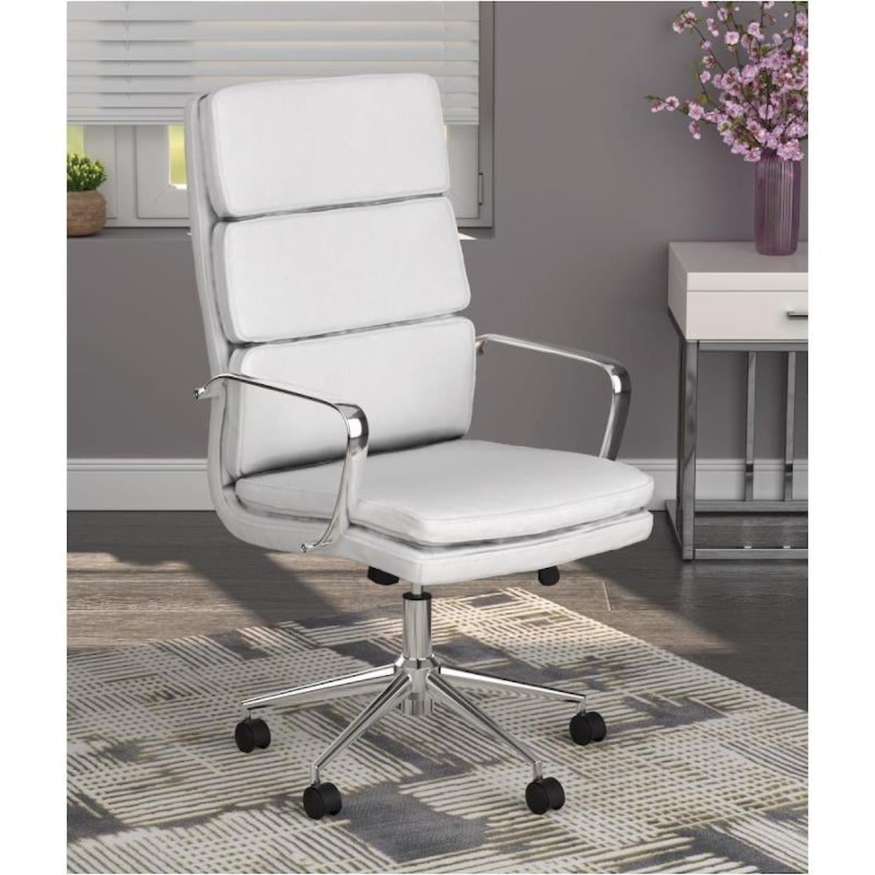 Coaster Francis Office Chair FRANCIS WHITE OFFICE CHAIR |