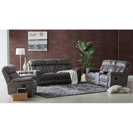 OHIO SILVER II RECLINING SOFA & | LOVESEAT