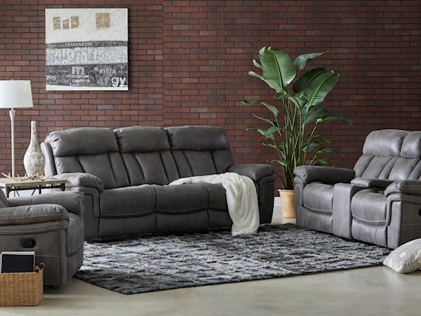 OHIO SILVER II RECLINING SOFA & | LOVESEAT