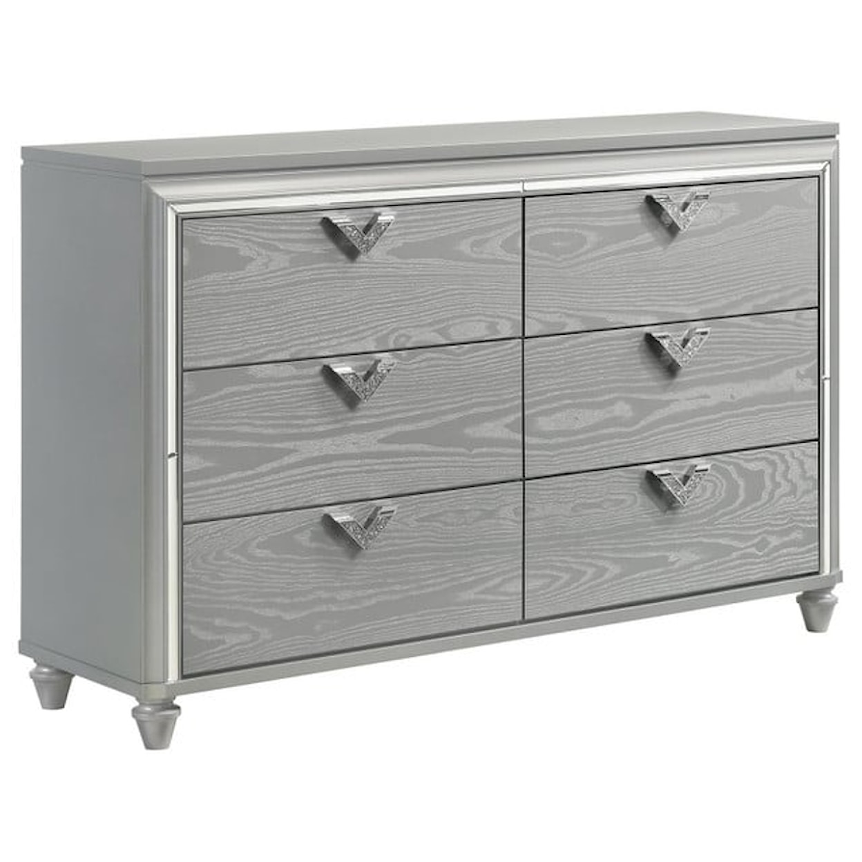 Coaster Vicki VICKI WHITE AND SILVER DRESSER |