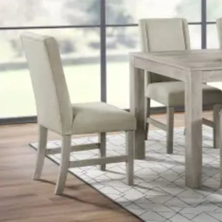 EMMA WHITE UPHOLSTERED DINING | CHAIR