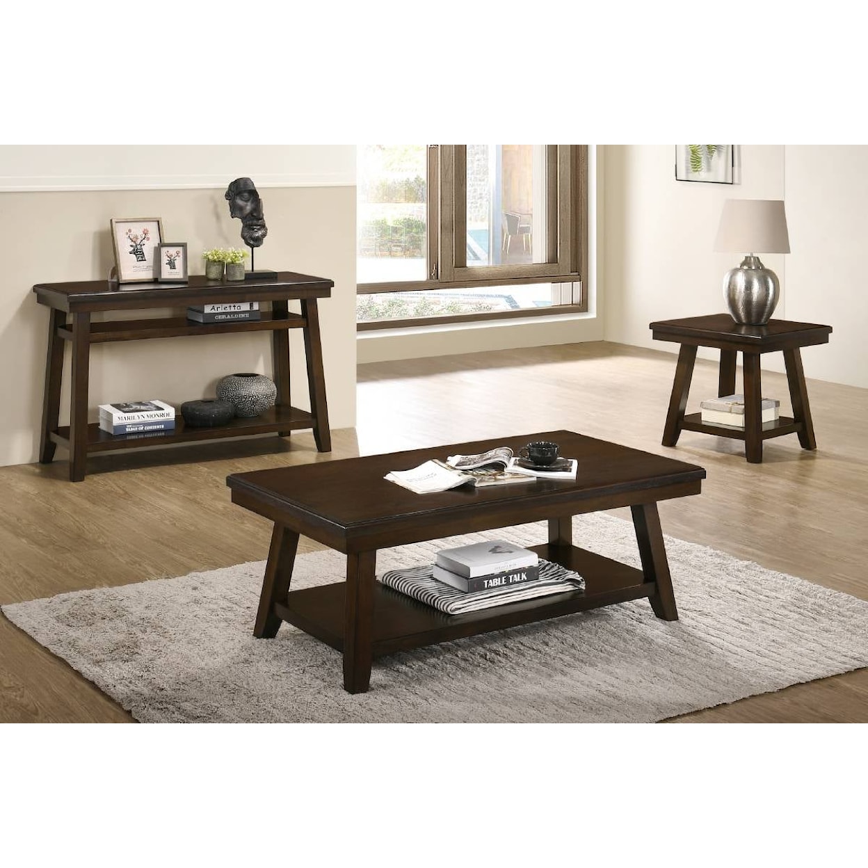 Poundex Occasional Tables HODGE BROWN COFFEE TABLE |