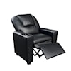 Lilola Home Youth Recliner YOUTH BLACK PU KIDS RECLINER |