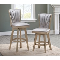BARKLEY SILVER AND GOLD 24" | SWIVEL STOOL