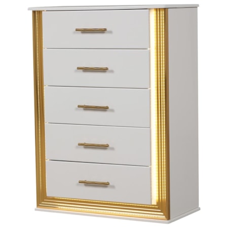 OASIS WHITE & GOLD CHEST |