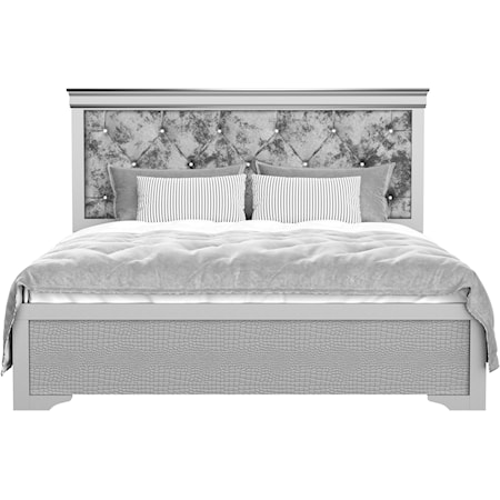 VERONA SILVER KING BED |