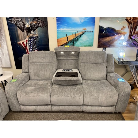 LUCIE DOVE DUAL POWER SOFA WITH- | DROP DOWN