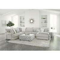 CLARISSA SILVER 3 PC RAF CHAISE | SECTIONAL