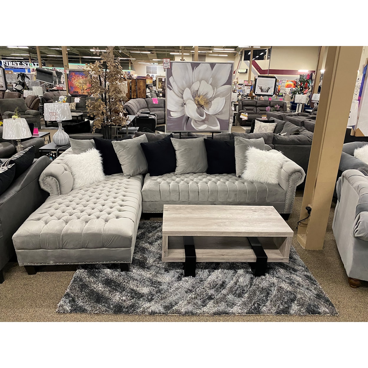 Furniture Zone Eve Pewter EVE PEWTER 2 PC SECTIONAL |