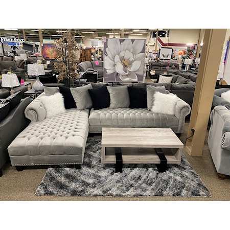 EVE PEWTER 2 PC SECTIONAL |