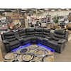 AC Pacific Flora Grey FLORA GREY POWER SECTIONAL WITH | SPEAKERS
