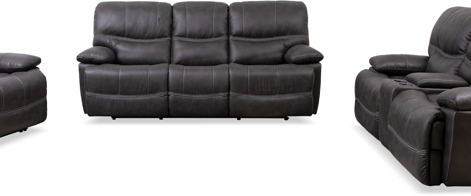 COLT GRANITE SOFA & LOVESEAT DOUBLE | POWER