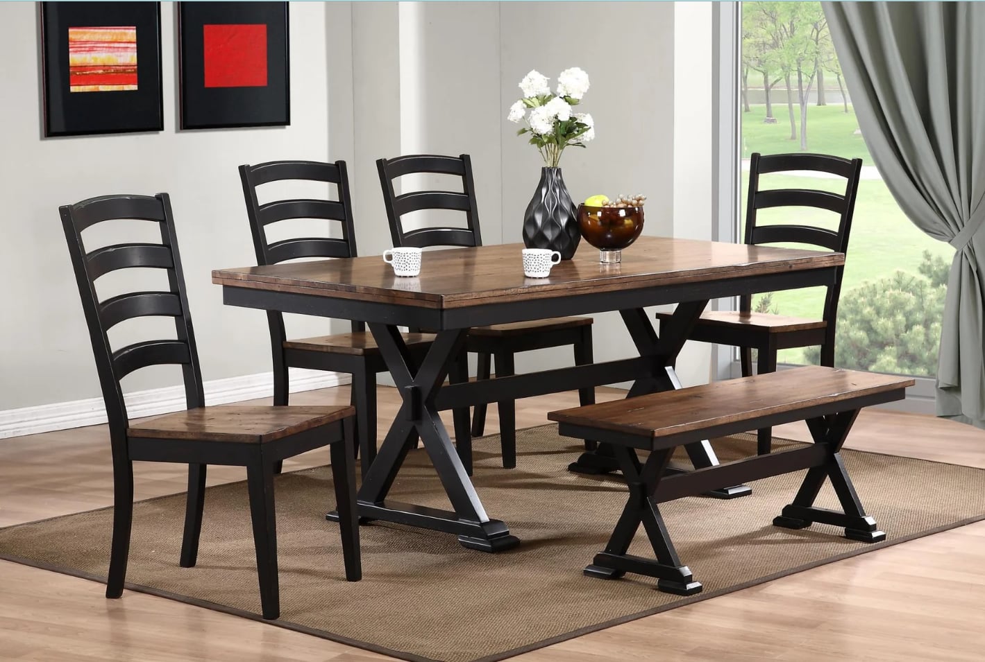 OXFORD BROWN AND BLACK DINING CHAIR |