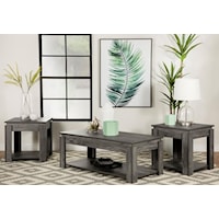 WEATHERED GREY 3 PC OCCASIONAL SET |