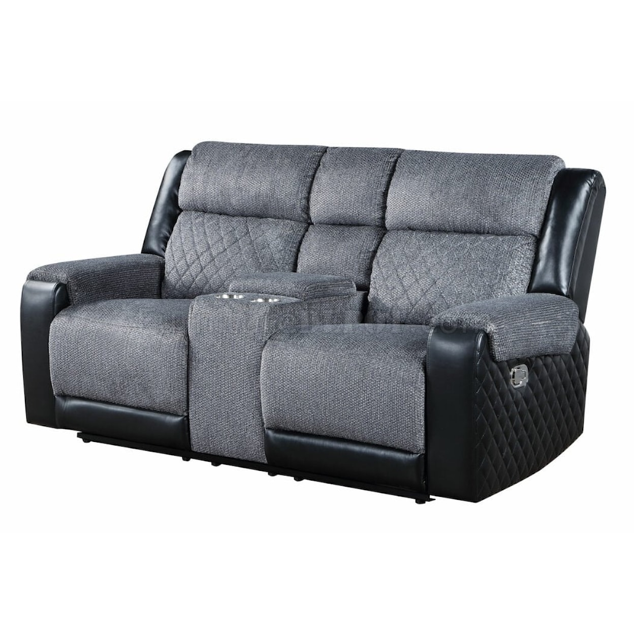 Global Furniture Minsk MINSK BLACK AND GREY DOUBLE | RECLINING LOVE