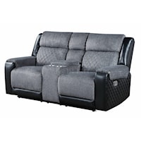 MINSK BLACK AND GREY DOUBLE | RECLINING LOVESEAT