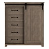 Perdue Dressers/Chests 43" 5 DRAWER CHEST WITH BARNDOOR |