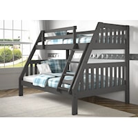 MISSION GREY TWIN/FULL BUNKBED |