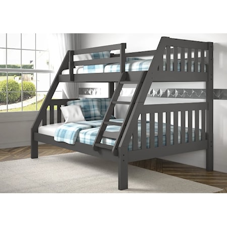 MISSION GREY TWIN/FULL BUNKBED |