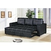 Poundex Sofa Beds BLACK STITCHED CONVERTIBLE | SOFA