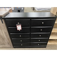 BLACK 10 DRAWER DRESSER |