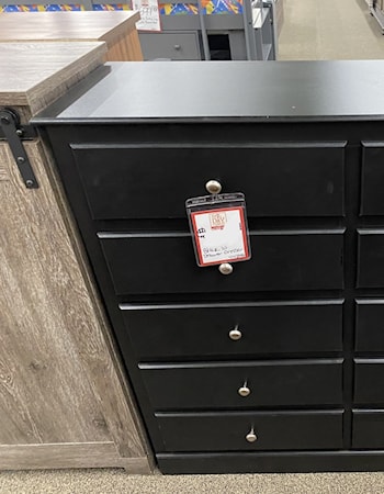 BLACK 10 DRAWER DRESSER |