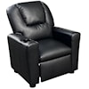 Lilola Home Youth Recliner YOUTH BLACK PU KIDS RECLINER |