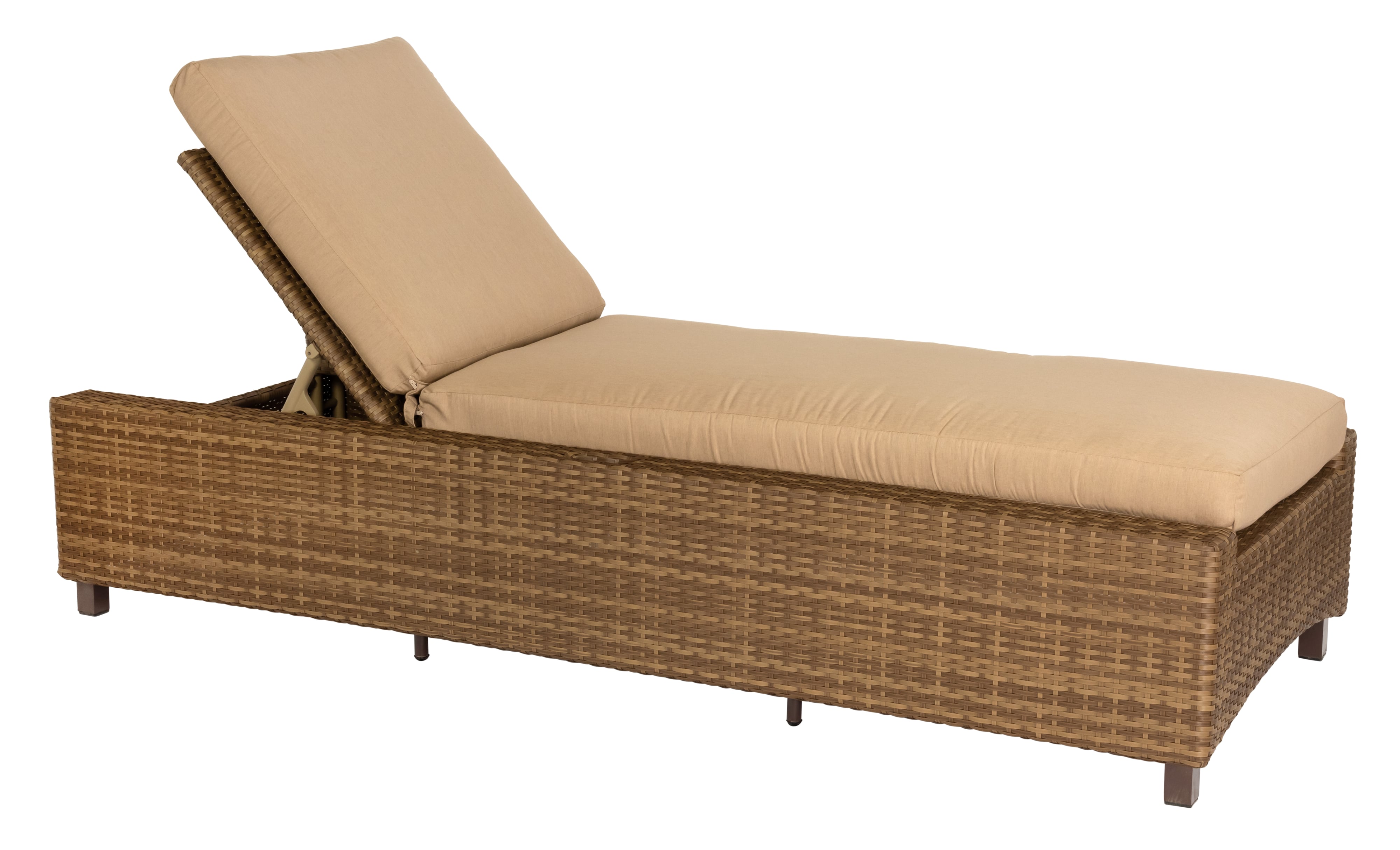 Woodard Et Cetera All-Weather Dining and Occasional Serene Chaise Lounge With Built In Holder