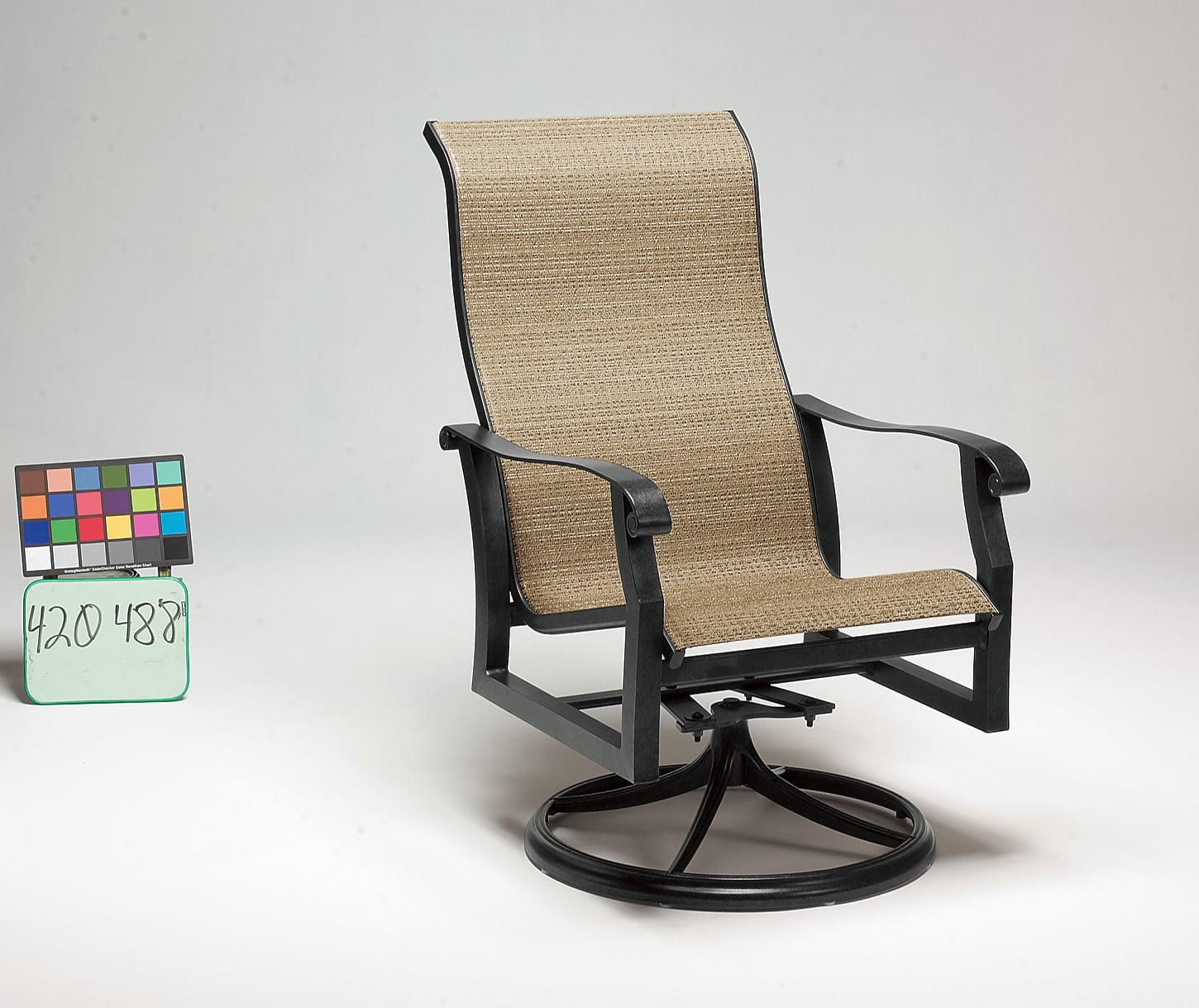 High Back Swivel Rocker Dining Arm Chair