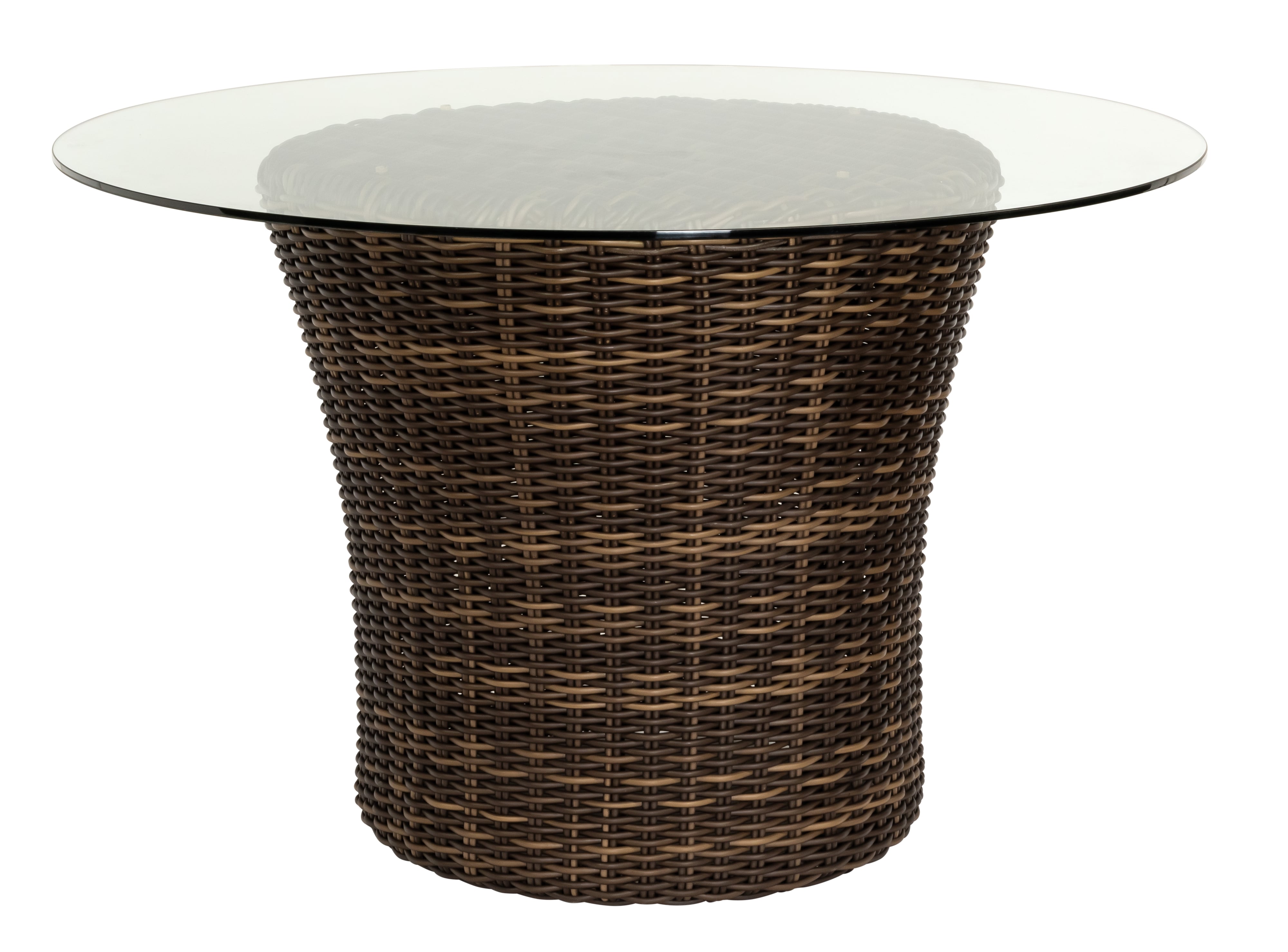 48" Round Dining Base with Glass Top