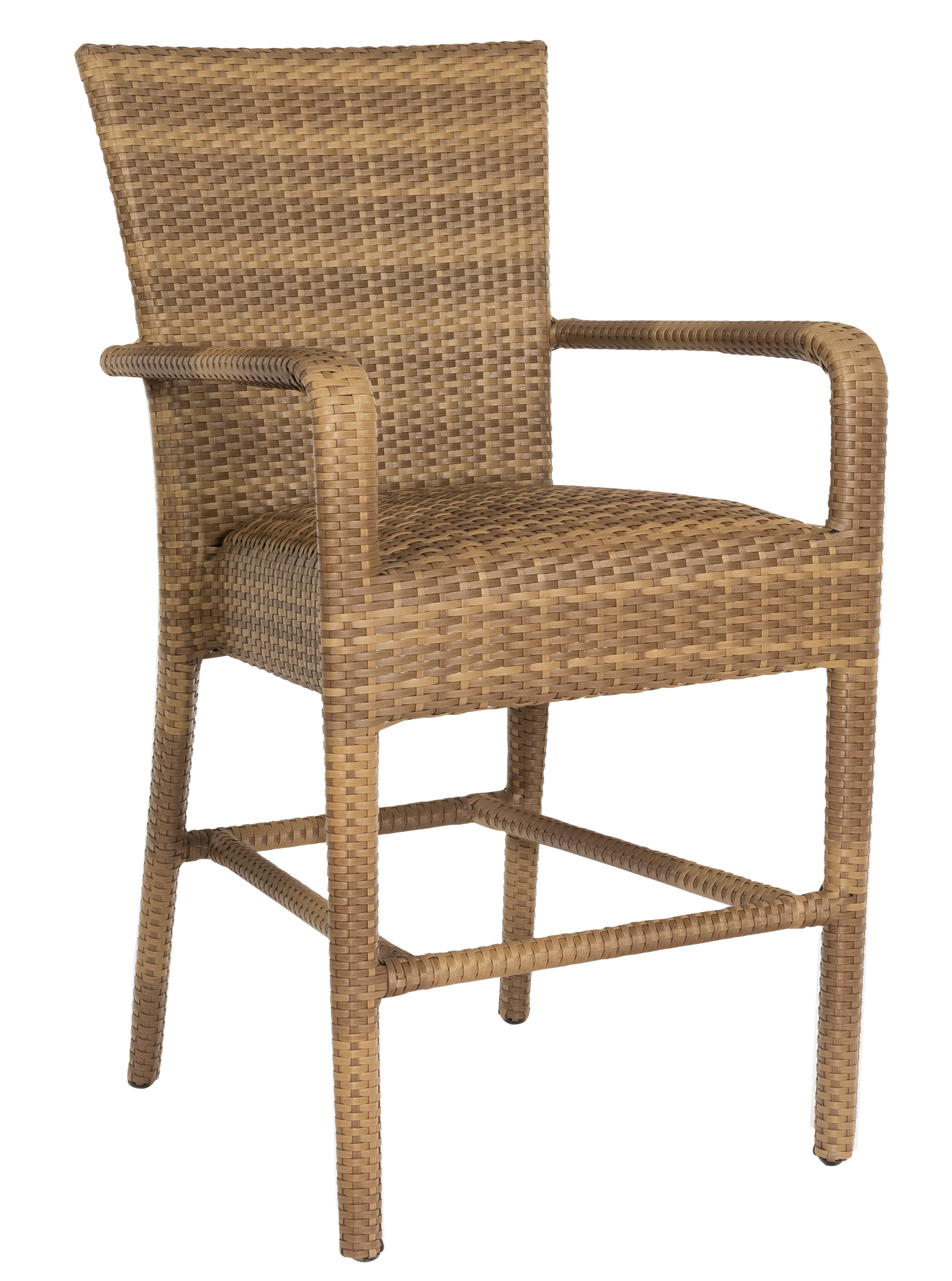 Padded Seat Counter Stool With Arms