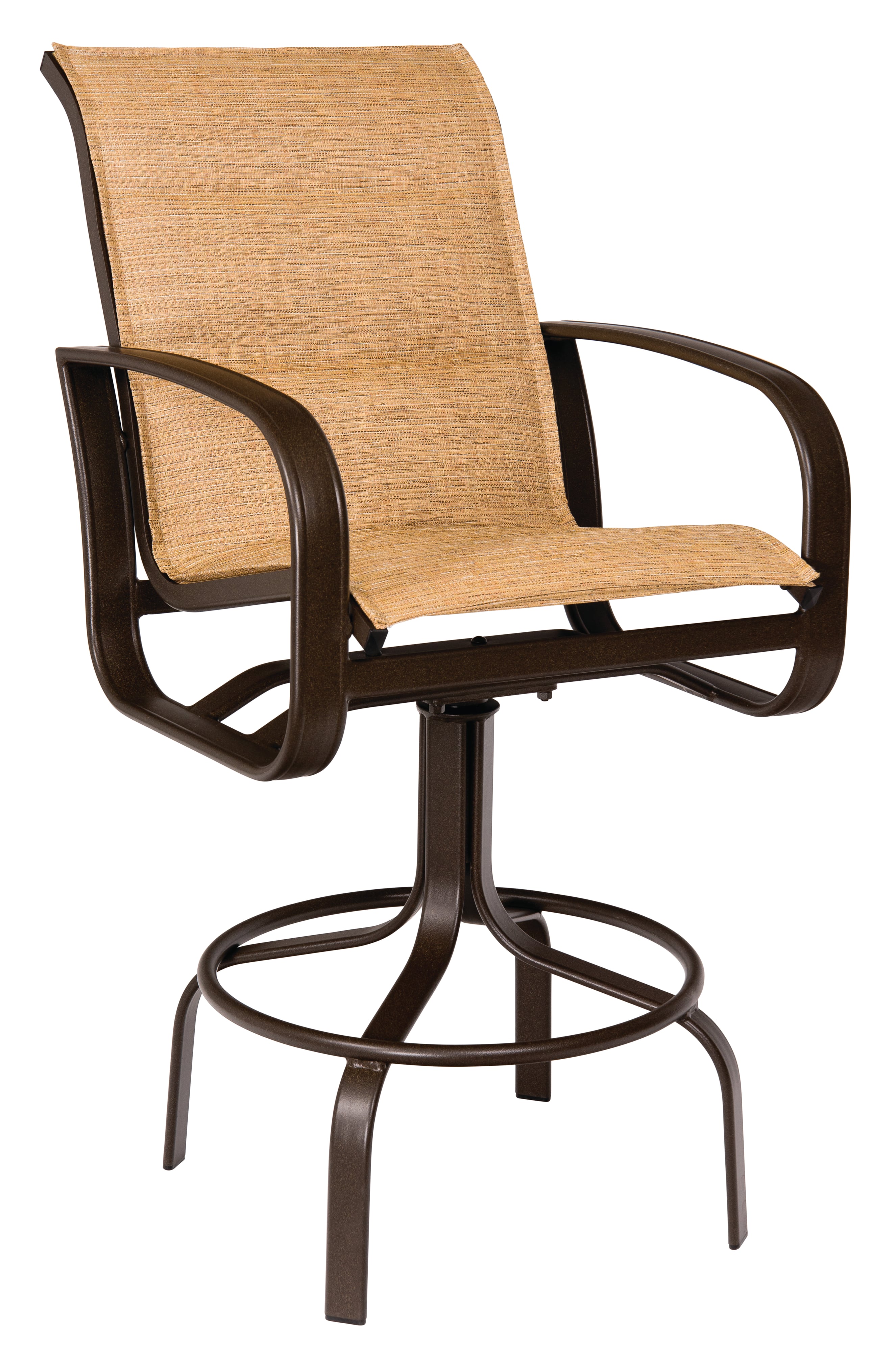 Cayman Isle Padded Sling Swivel Bar Stool
