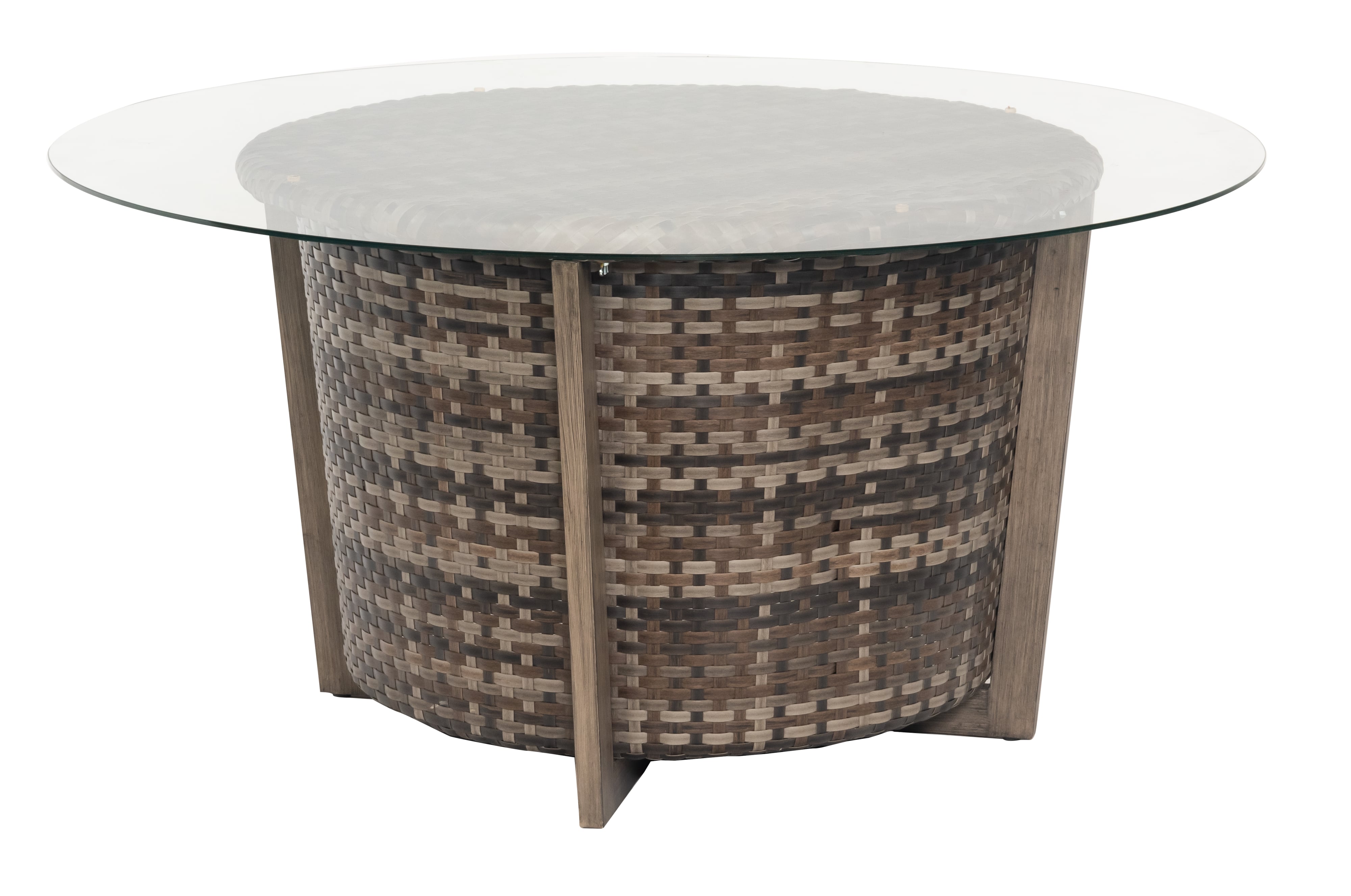 48" Chat-Height Coffee Table w/Glass Top