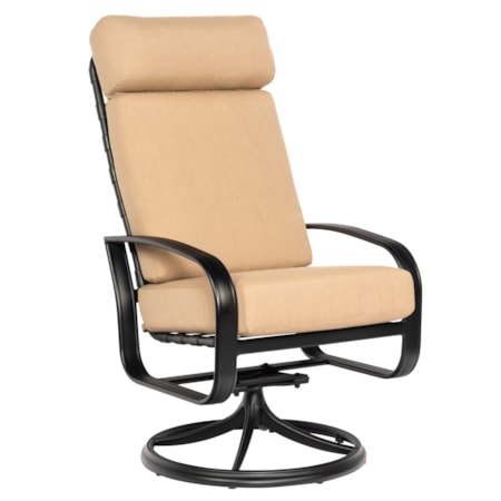 High Back Swivel Rocking Dining Arm Chair