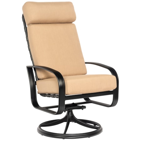 High Back Swivel Rocking Dining Arm Chair