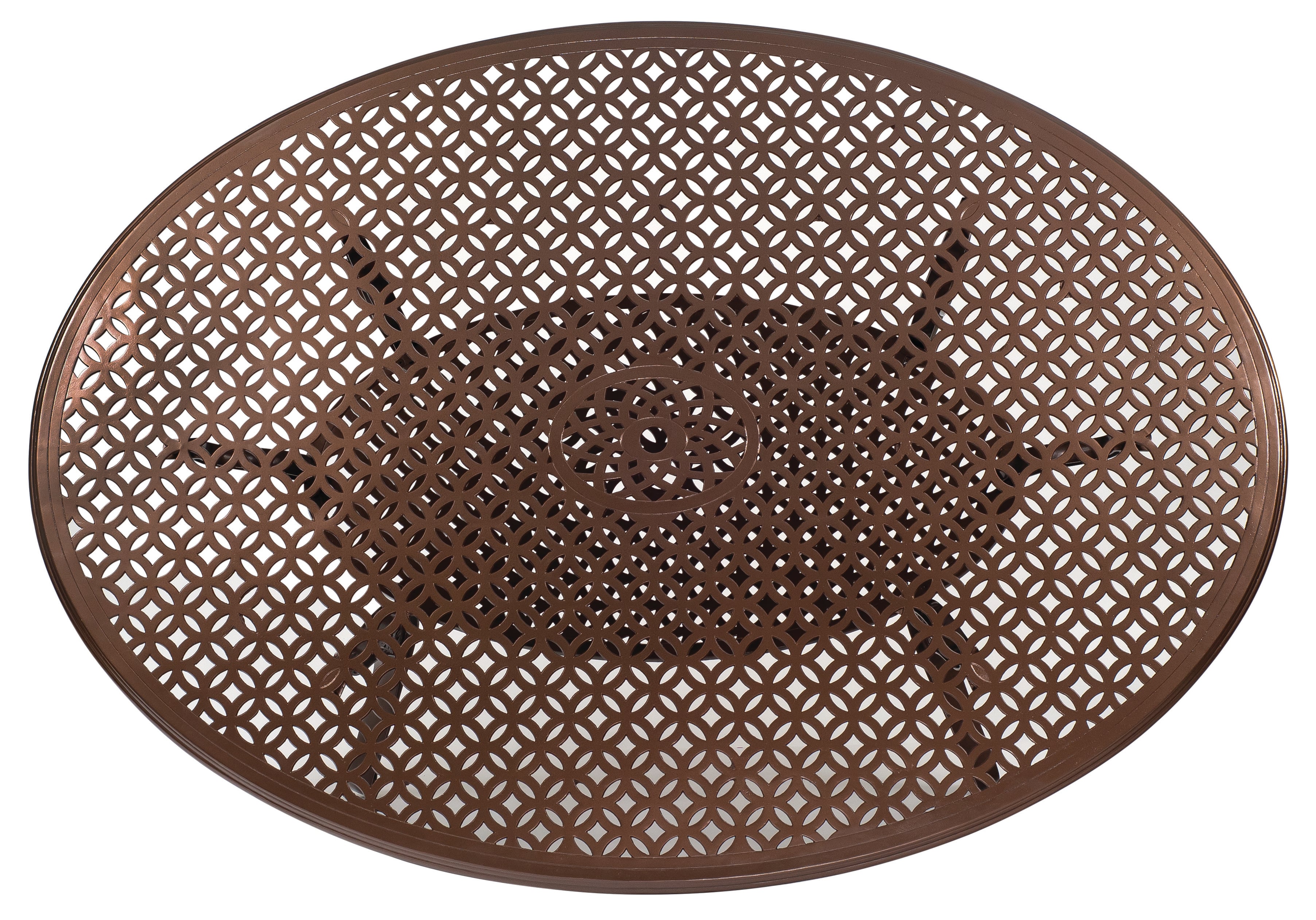 98.5" Oval Dining Table w/Umbrella Hole