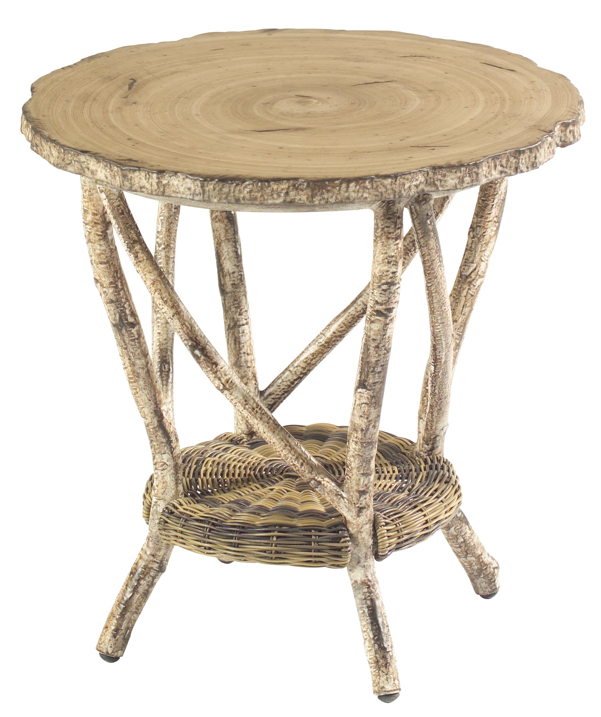 Side Table With Faux Birch Top