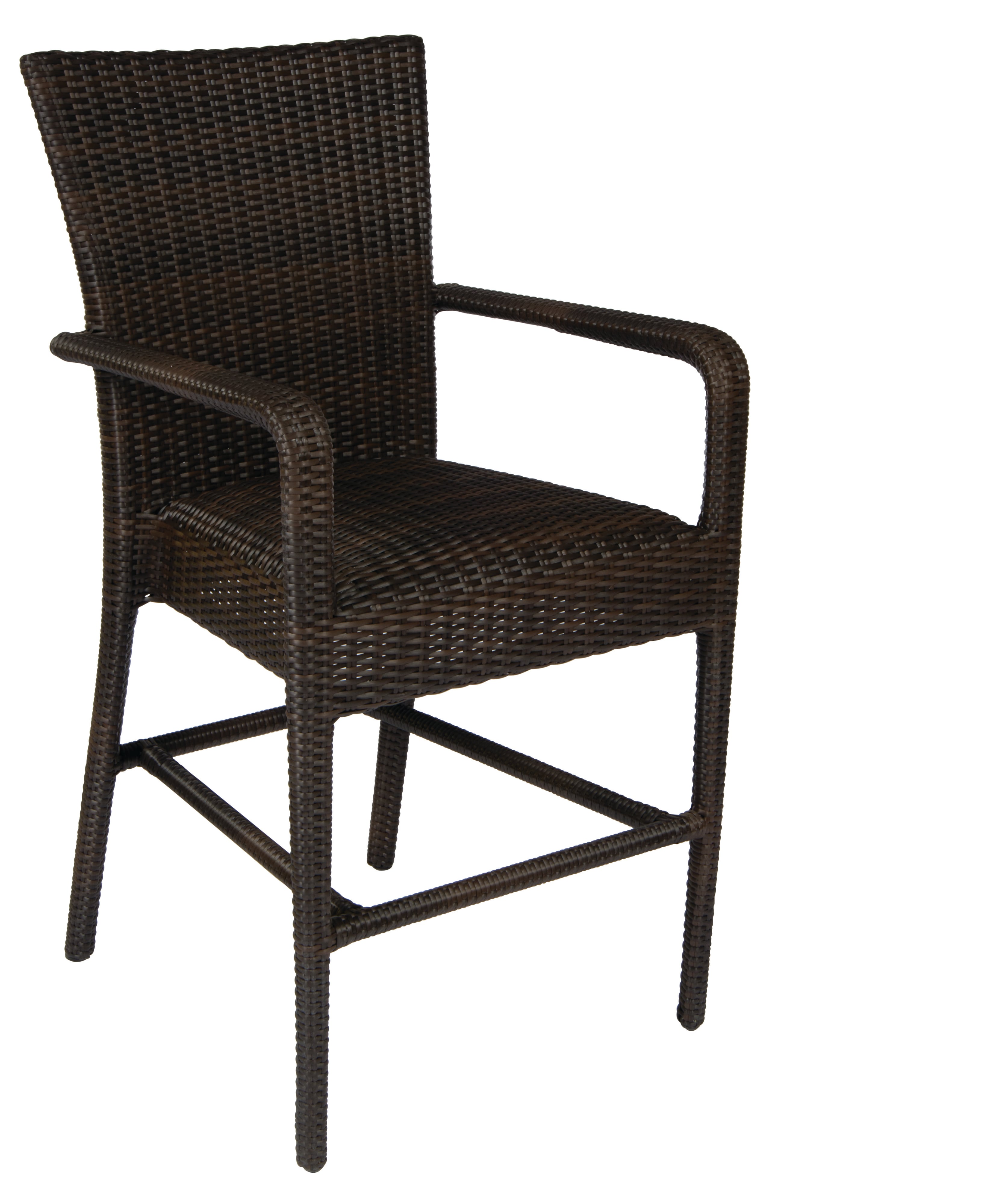 Padded Seat Counter Stool With Arms