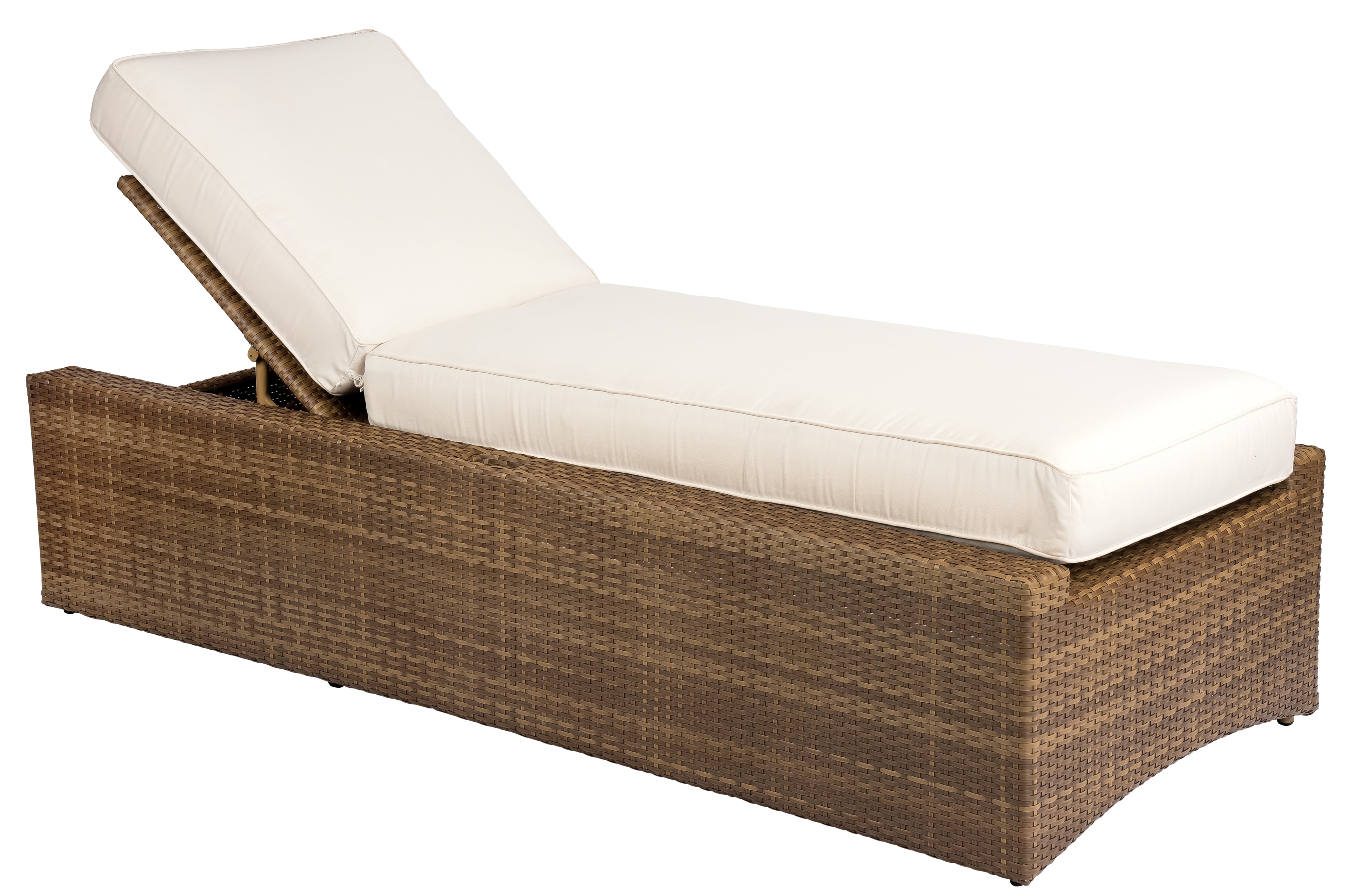 Woodard Et Cetera All-Weather Dining and Occasional Serene Chaise Lounge With Built In Holder