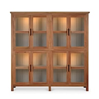 Madrone 8 Door Display Cabinet w/LED Lights
