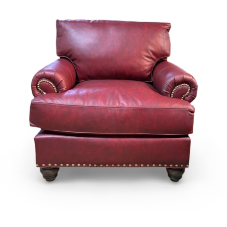 Customizable Leather Chair w/Nail Head