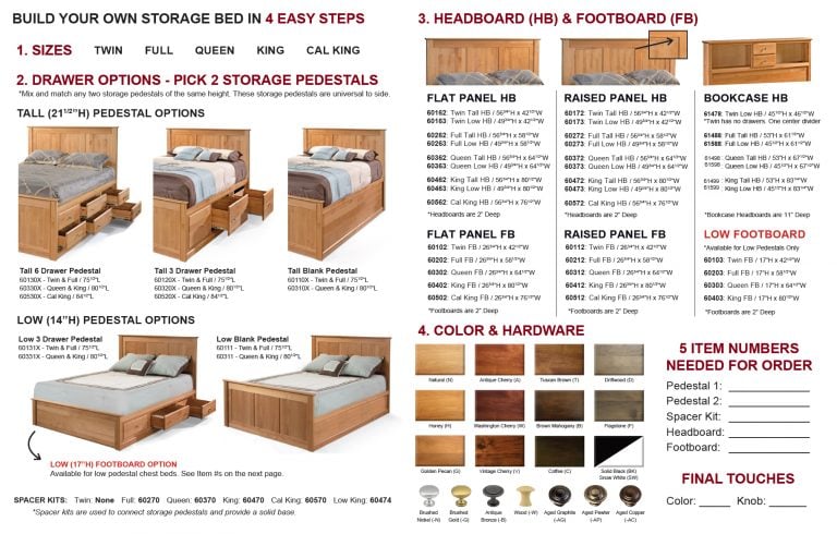 Queen Chest Bed with 9 Drawer Storage