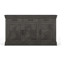 Williamson Sideboard with 3 Doors and 3 Drawers finished in Smokey Grey