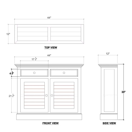 Shutter Narrow Sideboard